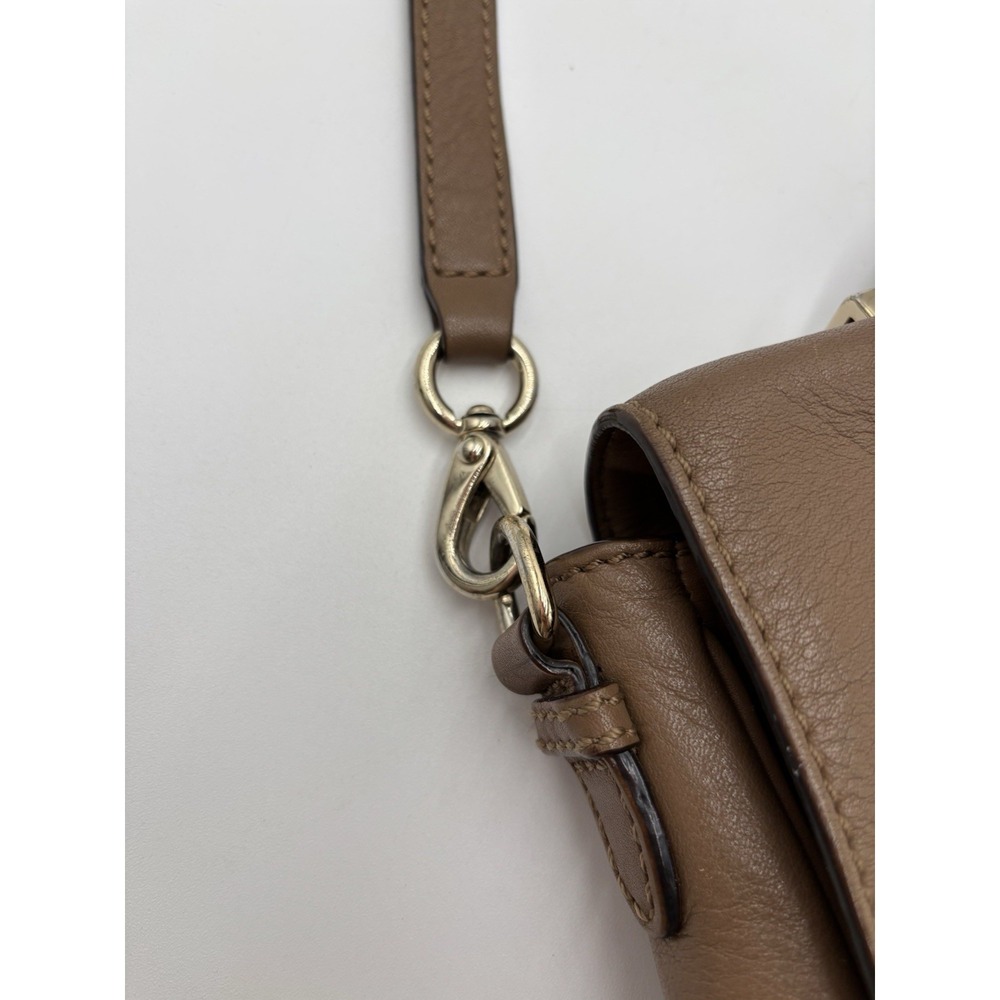 Kate Spade Lola Avenue Lia Brown Leather Satchel Crossbody Buckle Bag - Picture 5 of 13